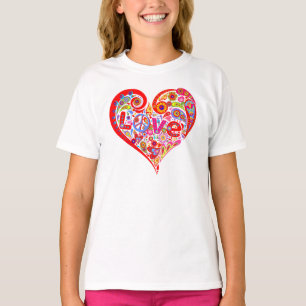 Psychische Herztätigkeit, Liebe, Friedenszeichen, T-Shirt