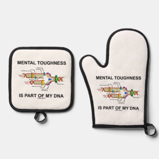 Psychische Intelligenz ist Teil meines DNA-Biologi Ofenhandschuh & Topflappen-Set