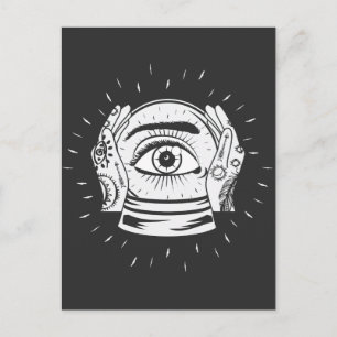 Psychische Kristall-Ball-Fortune-Tellers Postkarte