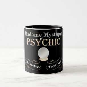 Psychische Kristallkugel Gold und Schwarz Zweifarbige Tasse