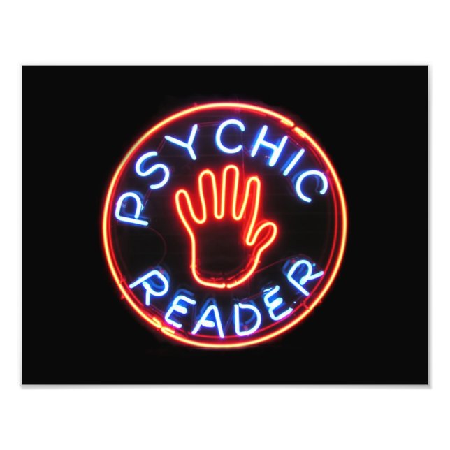Psychische Leser Neon Sign Fotodruck (Vorne)