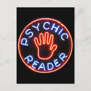 Psychische Leser Neon Sign Postkarte