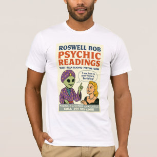 Psychische Lesungen Blonde Frau Roswell Außerirdis T-Shirt