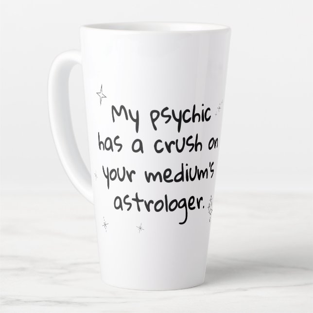 Psychische Mittelastrologie Latte Tasse (Linke Ecke)