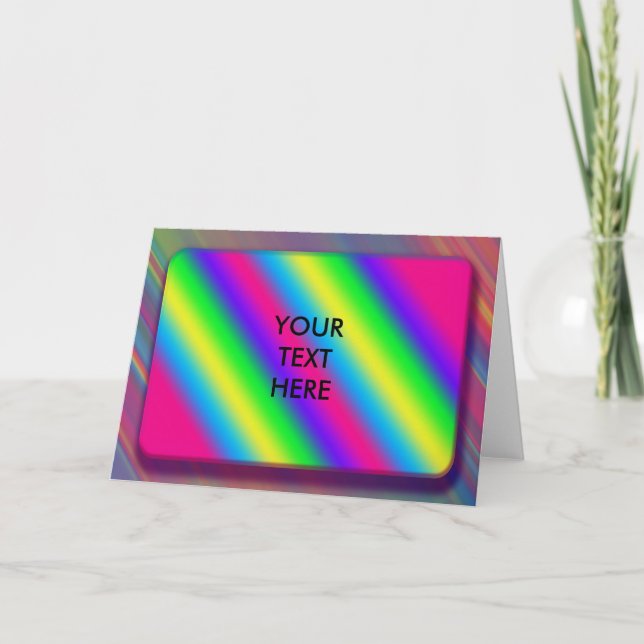 Psychische Neon Gradient Blank Einladung (Vorderseite)
