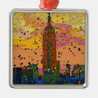 Psychische NYC: Empire State Gebäude #1 Silbernes Ornament