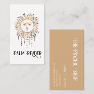 Psychische Palm Reading Tarot Card Reader Visitenkarte