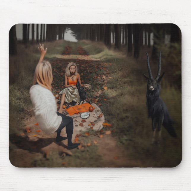 Psychische Reader Medium Hexy Dark Occult Kunst Mousepad (Vorne)
