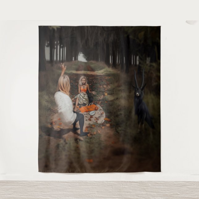 Psychische Reader Medium Hexy Dark Occult Kunst Wandteppich (Vorderseite)