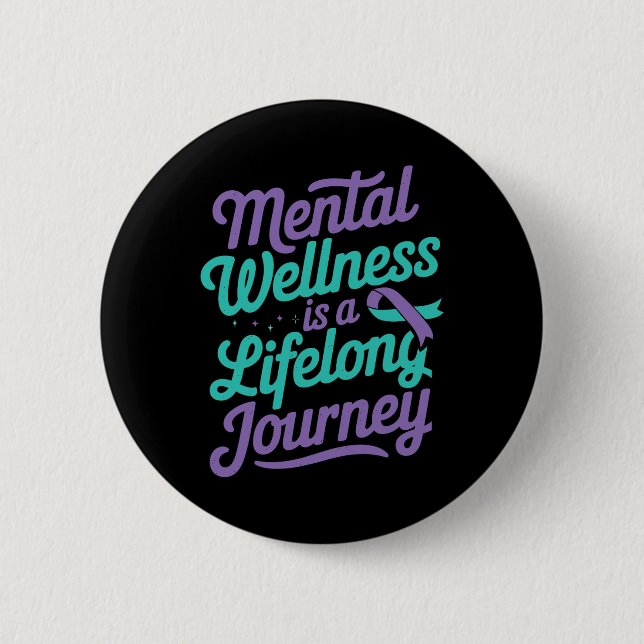 Psychische Wellness Gesundheitsbewusstsein Suizid  Button (Vorderseite)