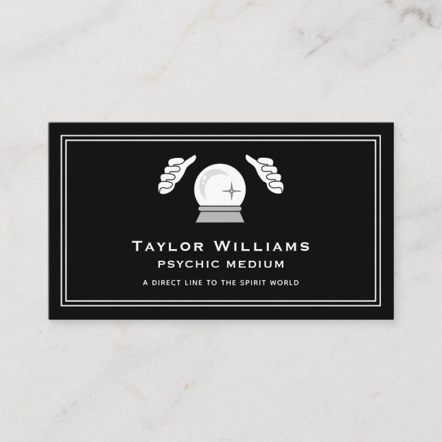 Psychischer Clairvoyant Fortune Teller Crystal Bal Visitenkarte (Vorderseite)