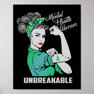 Psychischer Gesundheitsschutz unzerbrechlich - War Poster