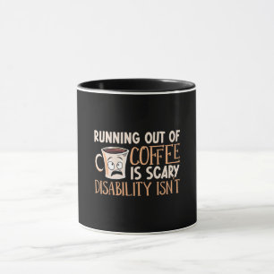Psychischer Kaffee, der aus der Angst vor dem Kaff Tasse