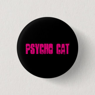 Psychischer Katzen-Knopf Button