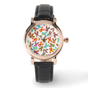 Psychisches Ostern-Muster bunt Armbanduhr