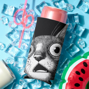 Psycho Cat - Retro Seltzer Can Cooler Selters Dosenkühler