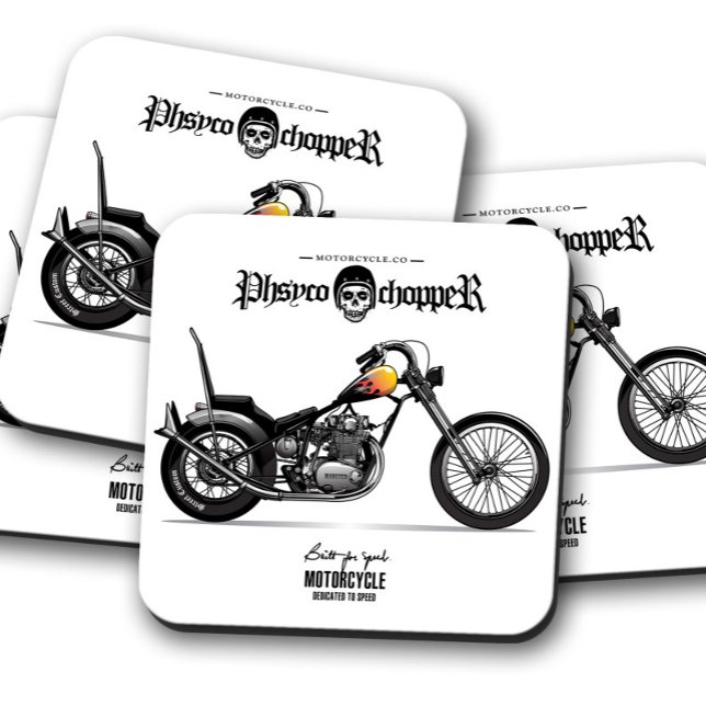 Psycho Chopper Untersetzer | Motorrad-Untersetzer- (Von Creator hochgeladen)