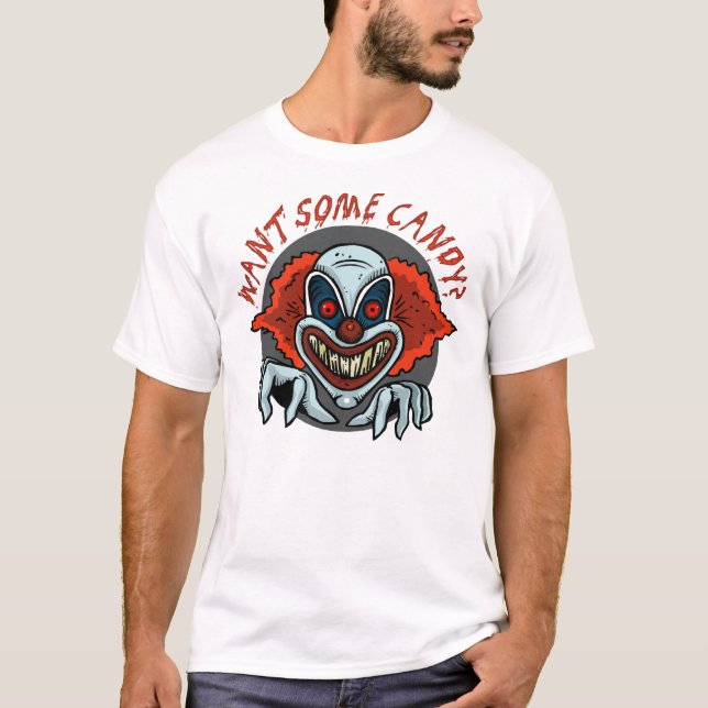 Psycho Clown Halloween T - Shirt (Vorderseite)