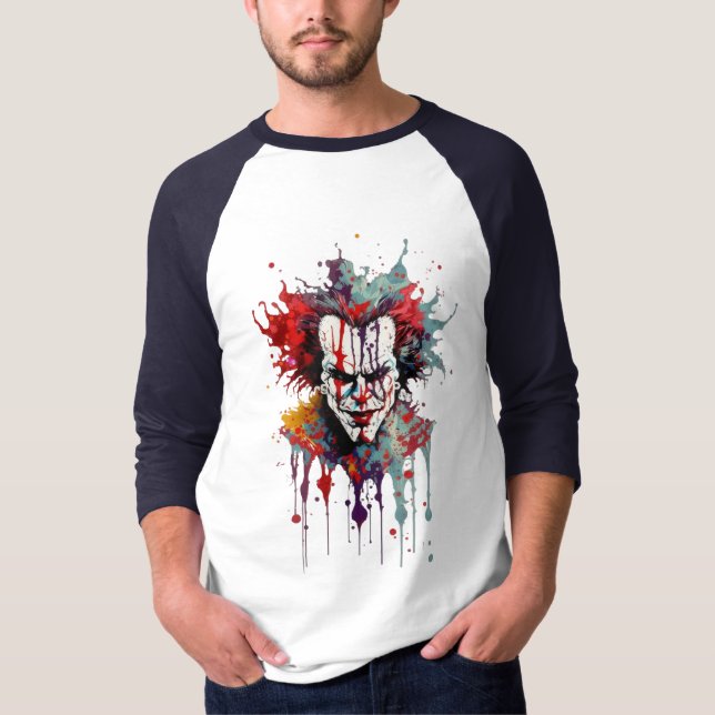 Psycho Clown Splash Art T-Shirt – Kühn (Vorderseite)