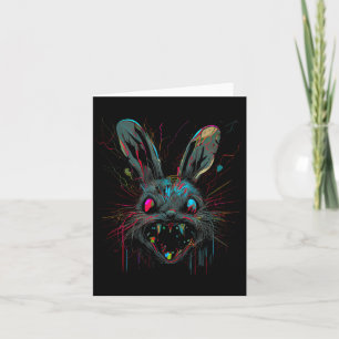 Psycho Crazy Paint Bunny Horror Karte