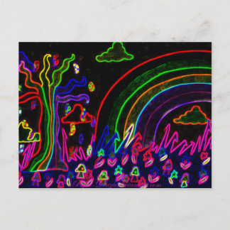 Psycho-Daizie Neon-Natur-Postkarte Postkarte
