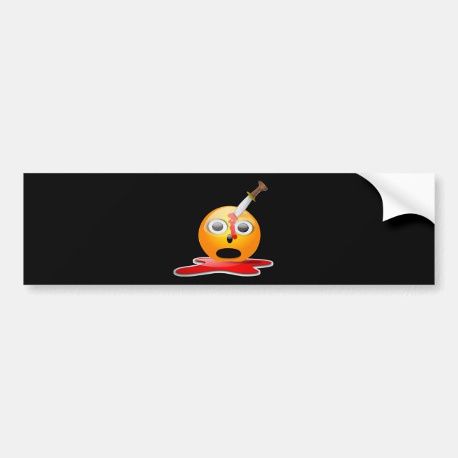 Psycho Emoji Autoaufkleber (Vorne)