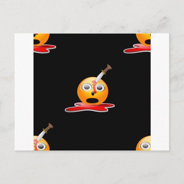 Psycho Emoji Postkarte (Vorderseite)