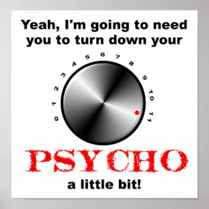 Psycho-Funny-Poster herunterdrehen Poster