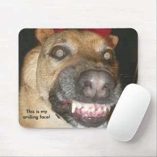 Psycho German Shepherd Dog Das ist mein lächelndes Mousepad