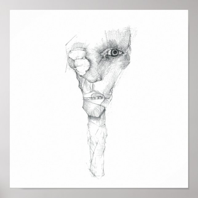 Psycho-Gesicht Poster (Vorne)