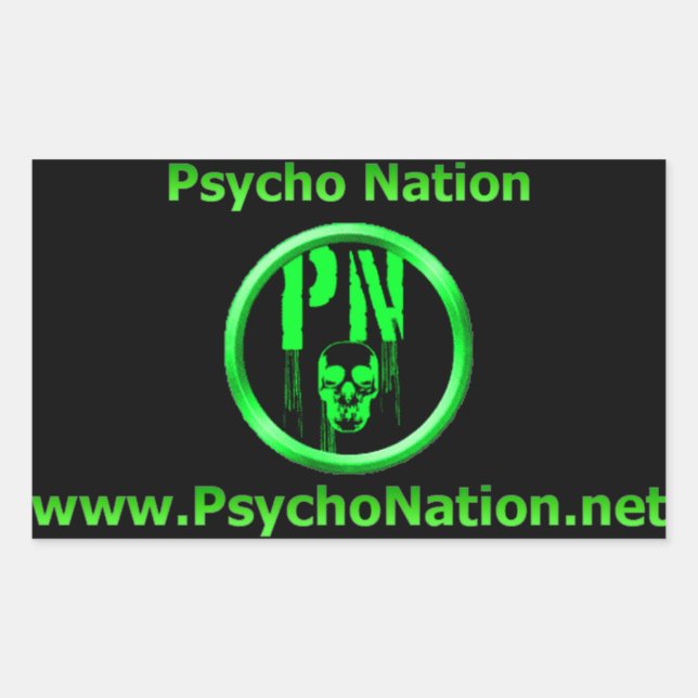 Psycho Nation Sticker (Vorderseite)