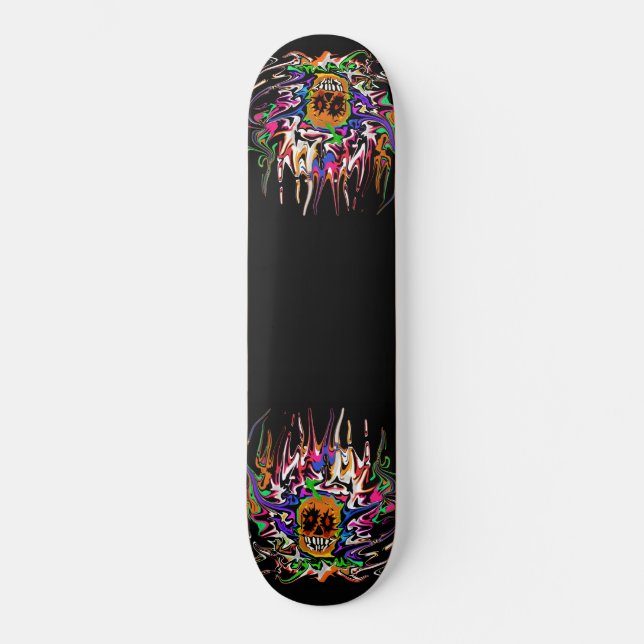 Psycho Skulls Skateboard (Vorderseite)