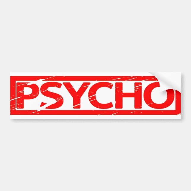 Psycho Stempel Autoaufkleber (Vorne)
