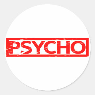 Psycho Stempel Runder Aufkleber