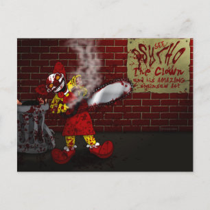 Psycho the Clown Postcard Postkarte