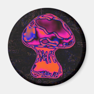 psychodelic Pilz Magnet
