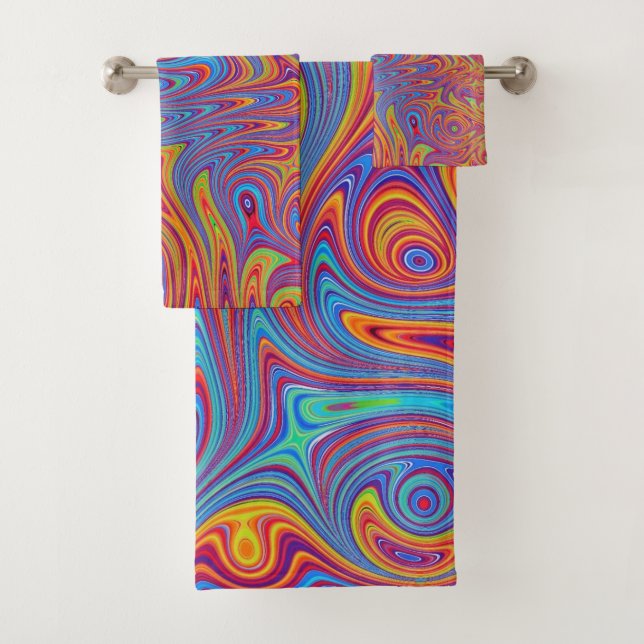 psychodelische Texturen Badhandtuch Set (Insitu)