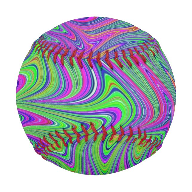 psychodelische Texturen Baseball (Vorderseite)