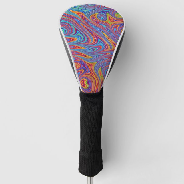 psychodelische Texturen Golf Headcover (Vorderseite)