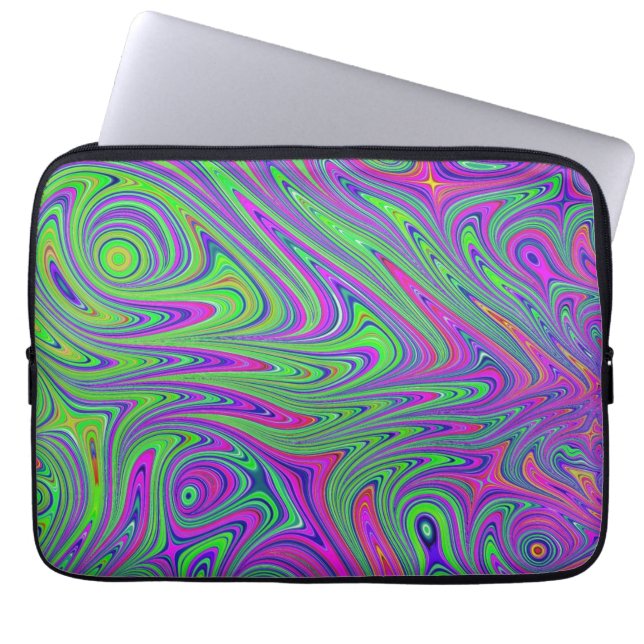 psychodelische Texturen Laptopschutzhülle (Vorderseite)