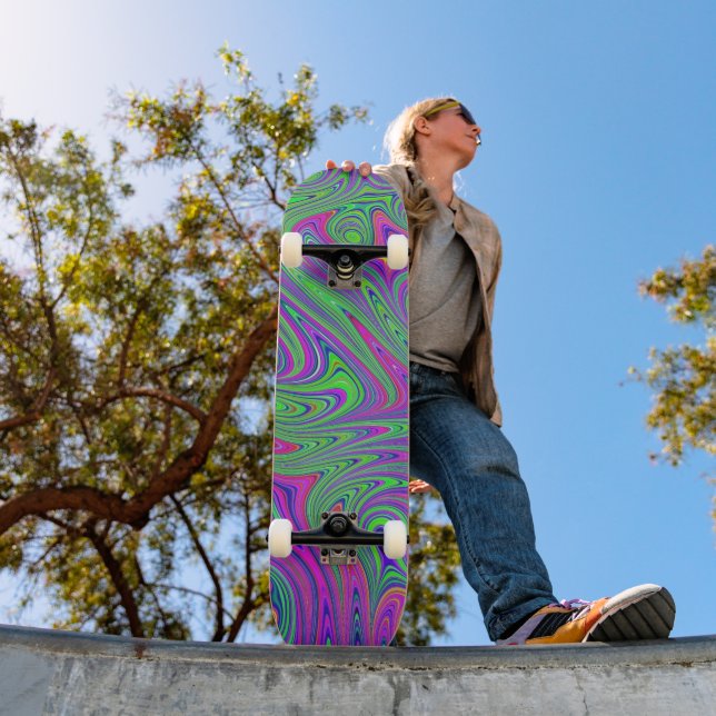 psychodelische Texturen Skateboard (Außen 1)