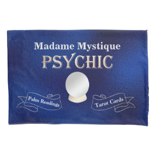 Psychokristallkugel Gold und Blau Kissenbezug