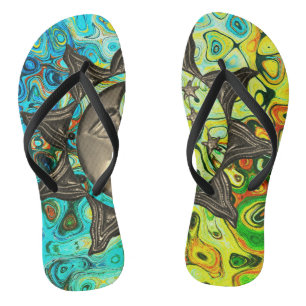 Psycholdelic Vibranic Sun Flip Flops