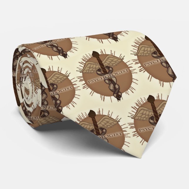 Psychologe Caduceus  Krawatte (Gerollt)