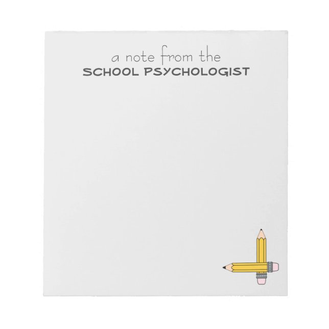 Psychologe Classic Note Pad Notizblock (Vorderseite)