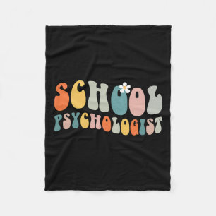 Psychologe Groovy Retro Vintag Psychologie Lehrer Fleecedecke