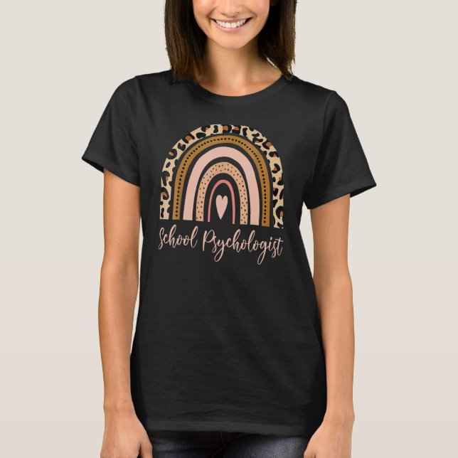 Psychologe Leopard Rainbow Psychology Tee (Vorderseite)