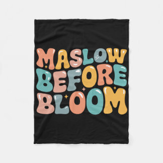 Psychologe Maslow vor Bloom Sped Teacher Clro Fleecedecke