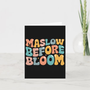 Psychologe Maslow vor Bloom Sped Teacher Clro Karte