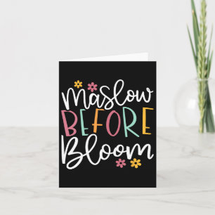 Psychologe Maslow vor Bloom Sped Teacher Clro Karte